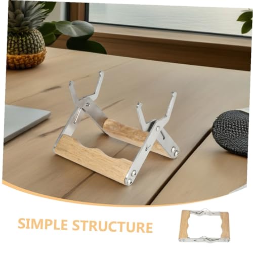 Operitacx 4pcs Beekeeping Frame Grip and Beehive Frame Holder Stainless Steel Clamp with Wood Handle for Hive Management