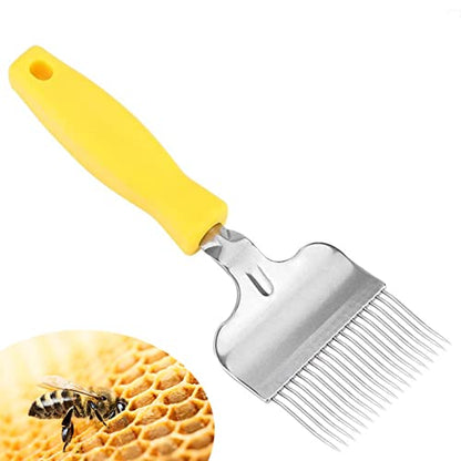 GOTOTOP Honey Uncapping Fork Bee Keeping Uncapping Fork Stainless Steel Honey Comb Beekeeping Tine Uncapping Fork Hive Honey Extractor 8.66 X 2.76 Inch