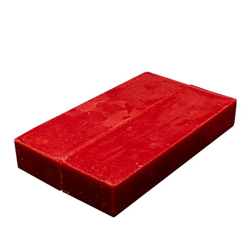 Blended Waxes, Inc. Cheese Wax Block for Cheesemaking, Premium Food Grade Wax for Preserving a Variety of Cheese Types, Red, 2 Blocks - color: Red