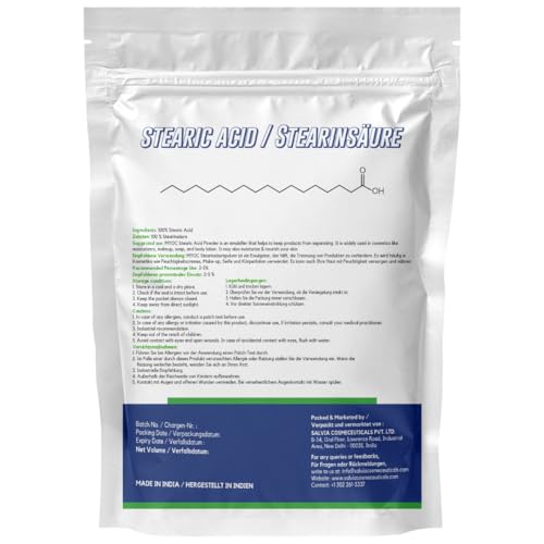 Stearic Acid Powder (110 g / 3.8 oz) - Cosmetic Grade Thickener Emulsifier & Hardening Agent for Creams Lotions Soaps & DIY Formulations