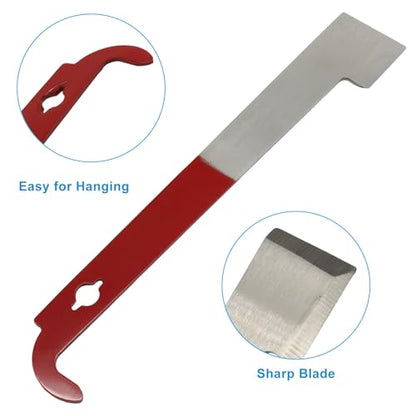 Hitefu 2 Pack Stainless Steel Bee Hive Scraper Tool, 10.5" J Hook Frame Lifter & Scraper for Beekeeping Equipment - style: J Hook