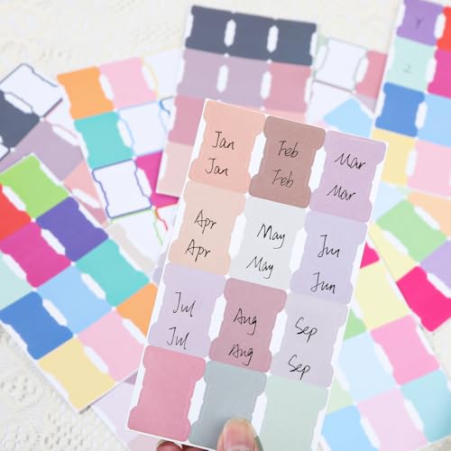 120pcs/5 Sheets Daily Planner Stickers - 60-Count Monthly Labels for Planners Adhesive Labels, Writable Calendar Planners, Divider Index Office（5 Styles） - color: 120pcs/5 Sheets- Daily Planner Stickers