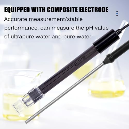 Lab Food PH Meter, Portable Digital Tester Acidity Meter, LCD Display, Temperature Compensation, PH Measurement Range 0.00~14.00, for Skin Food Soil Fruits Meat