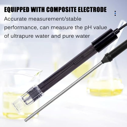 Lab Food PH Meter, Portable Digital Tester Acidity Meter, LCD Display, Temperature Compensation, PH Measurement Range 0.00~14.00, for Skin Food Soil Fruits Meat
