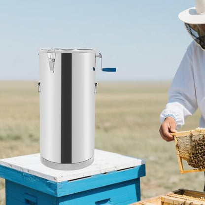Stainless Steel Manual Honey Extractor, Household Beekeeping Machine Honey Presser Beeswax Press Tool Honey Presser Manual Beekeeping Extraction Tool for Honey Fruits Vegetables Juice (Style B) - color: Style B