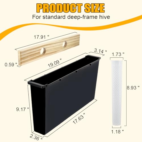 MayBee 2 Pack 6.5L Bee Pro Feeder Beekeeping Supplies Beehive Frame Feeder for Bee Feeding Deep Frame Beehive Feeders