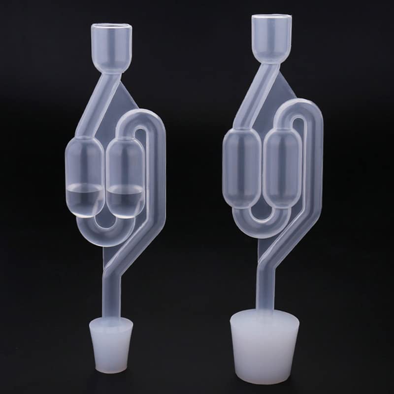 Ximimark 2Pcs S-Shape Air Lock Twin Bubble Grommet Homebrew Beer Fermentation Wine Making Ware -A5-7803x17
