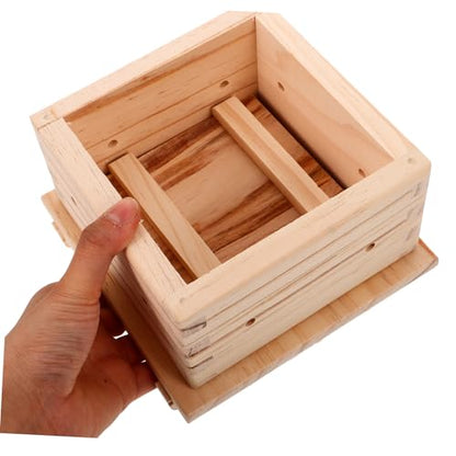 Luxshiny Homemade Tofu Mold Wooden Press Tool for Diy Bean Curd Safe and Kitchen Appliance for Making Fresh Tofu for Home Chefs