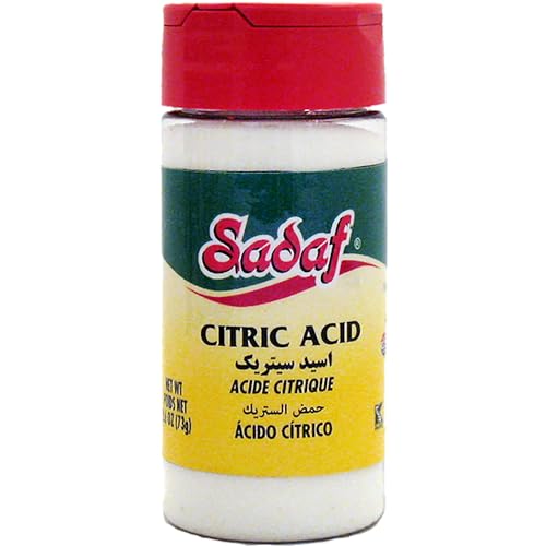 Sadaf Citric Acid Food Grade - Citric Acid Granulated for Cooking and Baking - 100% Pure Citric Acid - Salt Substitute - Kosher - PET Bottle with Shaker Top - 2.6 oz - size: 2 oz