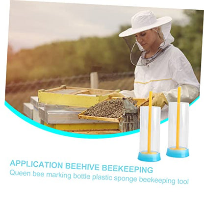 2pcs Marker Bottle Beekeeping Tools Beekeeper Supplies Bee Queen Clip Marking Random Color