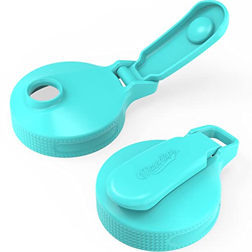 Masontops Multi Top - 2PK - Small Mouth Mason Jar Lids with Pour Spout and Flip Cap – Sip, Pour, Store & More- Jar Not Included - color: Teal, size: Small/Regular Mouth