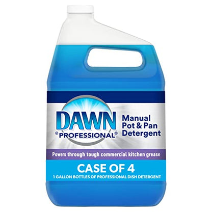 Dawn Professional Dishwashing Liquid Soap Detergent & Basic Medical Blue Nitrile Exam Gloves - Latex-Free & Powder-Free - NGPF-7003 (Case of 1,000), Large