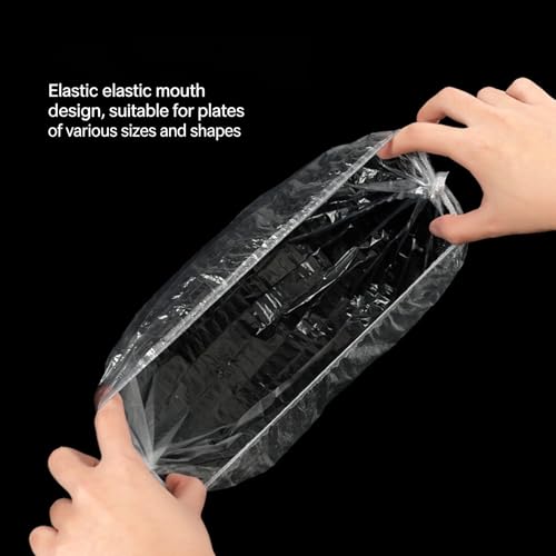 Reusable Elastic Bowl Covers - Plastic Wrap for Food, for Bread Proofing, efrigerator Storage & Shower Cap(100 Pcs)