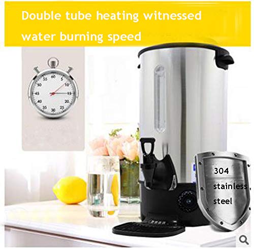 INTBUYING Stainless Steel Large Capacity Commercial 110V Hot Water Dispense Boiler Instant Boiling Machine Heater Electric Kettle Temperature Control for Coffee Tea with Faucet Tap-15.4L - size: 16.3 Quarts