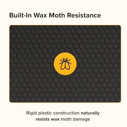 Mann Lake 5 5/8" Waxed Black Rite-Cell Foundation Sheets, Made in the USA, BPA-Free, Food-Grade, Beeswax-Coated for Beehive Frames, Fits 6 5/8" Hive Bodies, Durable, Wax Moth Resistant, 100-Pack - color: Black, size: 5-5/8-Inch