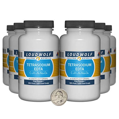 Tetrasodium EDTA / 3 Pounds / 6 Bottles / 99% Pure USP Food Grade/Fine Powder - size: 3 Pounds in 6 Bottles