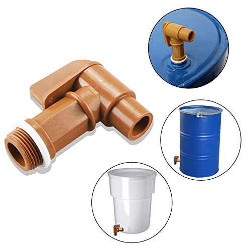 Plastic Handle Drum Faucet 5, 6 Gallon jug Spigot Barrel Faucett for Plastic or Steel Oil Drum or Water Container 3/4” by MUGLIO 10 Pack - size: 10 Pack