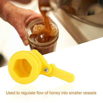 Honey Gate Valve for Bucket, Yellow Nylon Honey Extractor Valve Honey Tap Beekeeping Equipment Bee Hive Tool Beekeeper Tool