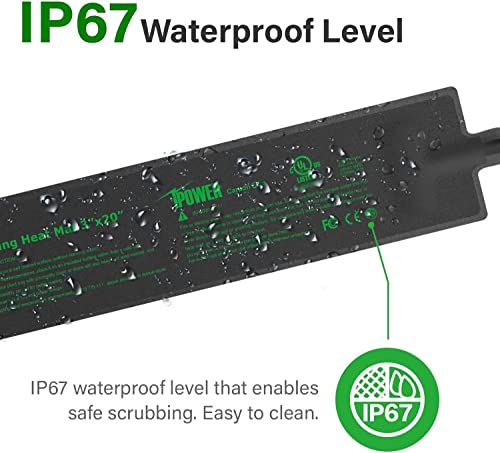 iPower 3" x 20" Seeding Heat Mat 2-Pack Upgraded Carbon Film Indoor Warm Hydroponic Plant Germination Starting Pad Durable Waterproof, Black - size: 3" x 20"(x2), style: Upgraded Carbon Film