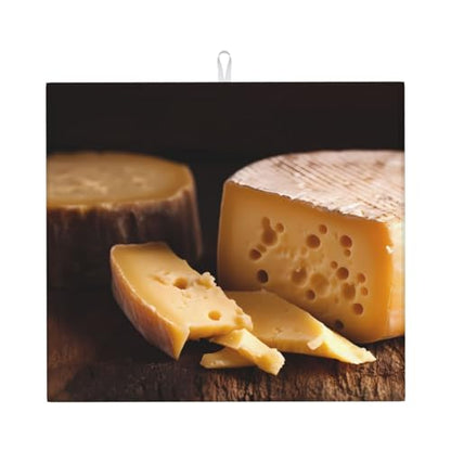 Drying Mat for Kitchen Wzywhj Cheese Picture Made of Sponge Water Absorbent 18"X16"