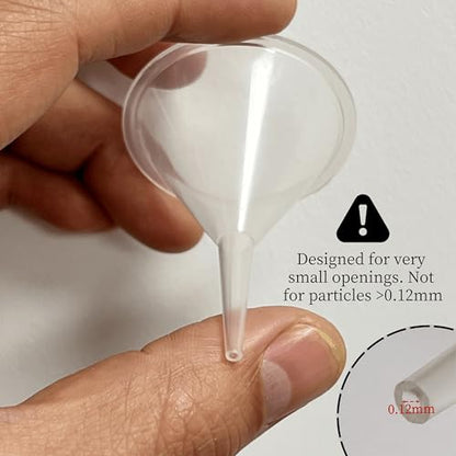 12 Pcs Tiny Funnel & Mini Funnel Narrow Neck for Essential Oils | Cuttable Tips, Polypropylene Material, for Perfumes, Capsules & Mini Bottles