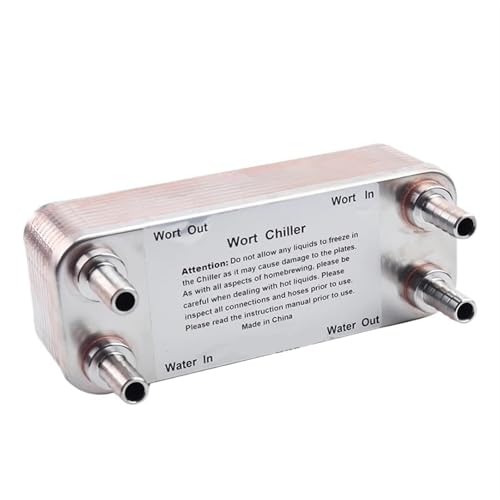 Brew beer 20 Plates Beer Wort Chiller x 1/2" NPT Garden Hose Thread Plate Heat Exchanger Stainless steel 304 Chillers