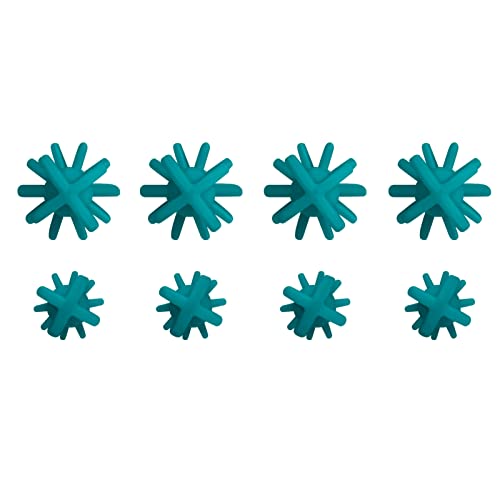 Silicone Straw Brush 4 Pack - (2 Small, 2 Wide) - 10 Inch Reusable Straw Cleaner, Pipe Cleaner, Glass and Detailing Tool (Turquoise) - color: Turquoise