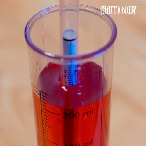 Craft A Brew - Polycarbonate Hydrometer - Triple Scale - Measures Potential Alcohol Content & Density of Sugar - Durable & Built to Last - Specific Gravity, Potential ABV, & Brix