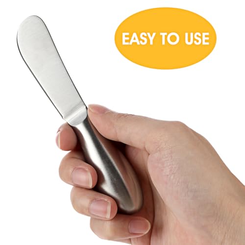 WLLHYF 8 Pcs Cheese Spreader Knives, Mini Cheese and Butter Spreader Knife Set Stainless Steel Sandwich Cream Cake Butter Knives for Christmas Thanksgiving Day