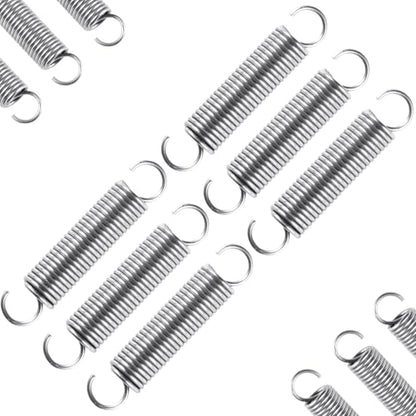 6pcs Extension Springs,0.047"x0.4"x2" 304 Stainless Steel Extension Springs with Hook Ends 2inch (6, 0.047"x0.4"x2") - size: 0.047"x0.4"x2"