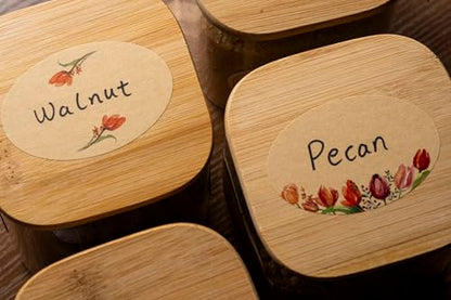 MONEST (500pc/Roll) 2" Stickers for Jars and Lids | Pantry, Mason Jar, Canning, Spice, and Bottle Labels (Red Tulip 2x3) - color: Red Tulip 2x3