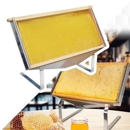 Stainless Steel Honeycomb Frame Stand Beekeeping Rack with Adjustable Leg for Honeys Cutting and Interactive Showcases