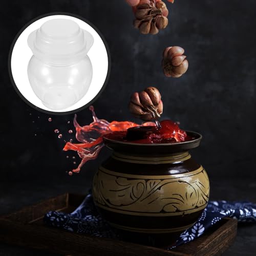 Hemoton Airtight 800ml Plastic Fermentation Pickle Jar with Sealing Lid Kitchen Kimchi Storage Container