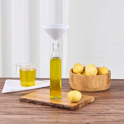 Restaurantware-Met Lux 16-ounce Plastic Funnel, 1 Plastic Funnel - Precise Spout, White Pouring Tool, Wide Spout, For Transferring Ingredients - size: 16 oz, style: Funnel