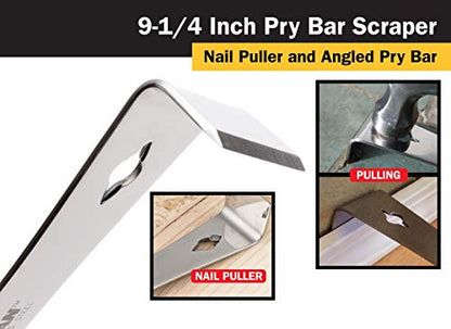 Titan 11509 9-1/4-Inch Stainless Steel Pry Bar Scraper - size: 9-1/4"