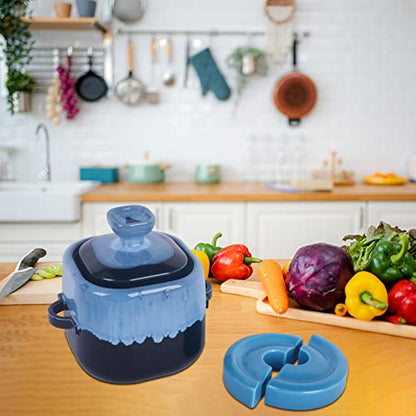 Vencer Wide Mouth Jar Split Fermentation Weight,Fermenting weights for Pickling & Fermentation Crock,Blue,VHF-018B - color: Blue