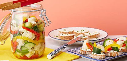 Le Parfait Super Jar 1L (32oz) French Glass Preserving Jar w/Airtight Rubber Seal & Wire Bail Closure - BPA-Free Canning Jar for Pickles, Fruits, Sauces & Food Storage - Made in France Since 1930 4PK - color: 32oz (Set/4)