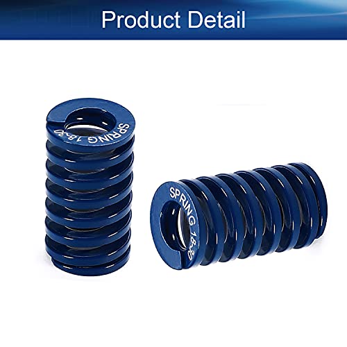 Heyiarbeit 18mm OD 9mm ID 30mm Long Spring Steel Spiral Stamping Light Load Compression Mould Die Spring for 3D Printer Blue 2Pcs - color: Blue, size: TL-18-9-30