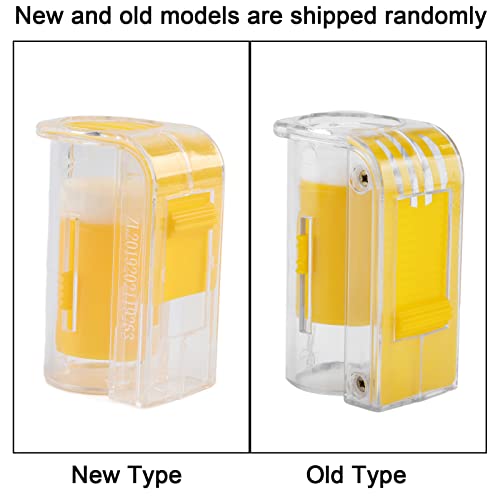 Bee Queen Marking Bottle, Portable Transparent Yellow Handed Queen Bee Catcher Clip Holder Queen Bee Cage for Beekeeper Tool