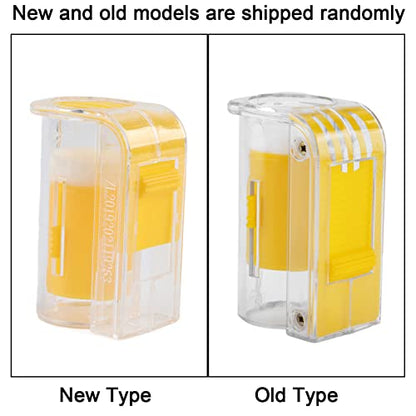 Bee Queen Marking Bottle, Portable Transparent Yellow Handed Queen Bee Catcher Clip Holder Queen Bee Cage for Beekeeper Tool