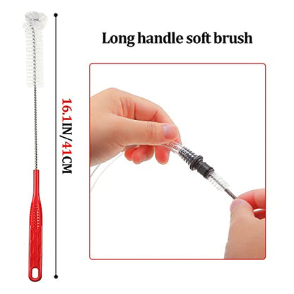 Patelai 8 in 1 Hydration Bladder Cleaning Kit Includes 3 Different Brushes and Drying Collapsible Bladder Frame, Water Reservoir Backpack Cleaning Kit - color: Red