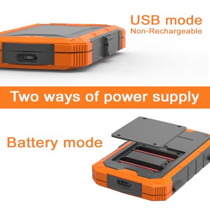 Pocket Scale, Dual Powered, Precision Gram Scale with Zipper Case, Digital Small Coin Scale, Large Backlight Display, 200g x 0.01g, 6 Weighing Units,Cal Weight, USB Cable Included - color: Orange