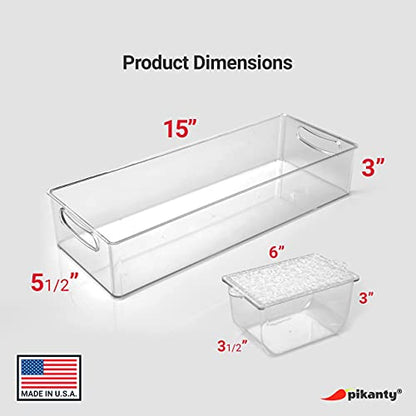 Pikanty Condiment Server Tray with 4 Removable Containers and Lids - Taco Bar, Pizza Bar, Burger Bar, Salad Toppings Organizer with Carry Handles, Dishwasher Safe, Made in USA - style: Condiment Server Large