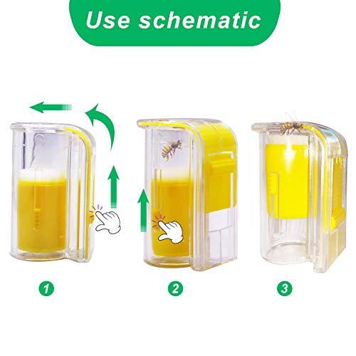 Bee Queen Marker Bottle & 6Pcs Queen Clips Stainless Steel Queen Catcher(Yellow)