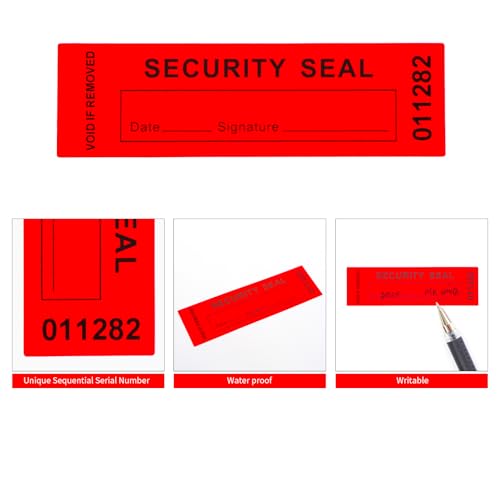 Tamper Evident Proof Security Warranty Void Total Transfer Seals/Stickers High Security Tamper for Reusable Package Serial Numbers(120 pcs 1 x 3.35Inches,red) - style: red 120