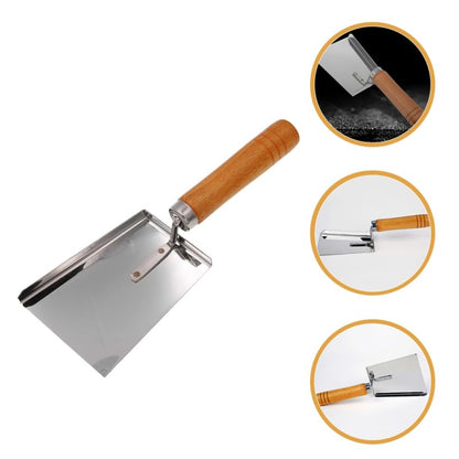 Totority Beehive Cleaning Shovel 7.87 Inch Stainless Steel Hive Scraper with Comfortable Grip for Efficient Wax and Debris Removal Beekeeping Tool