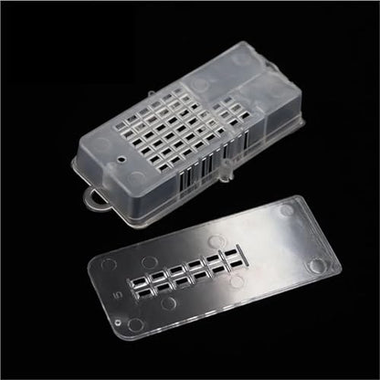 Queen Bee Cage 30Pcs Queen Bee Transport Cages Beekeeping Equipment Clear House Beehive White Transparent Cage for Beekeeping Supplies