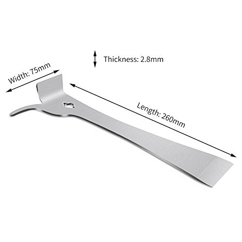KINGLAKE Beekeepers Polished Stainless Steel Hive Scraper Tool Beekeeping Equipment Tool Silver - color: Silver