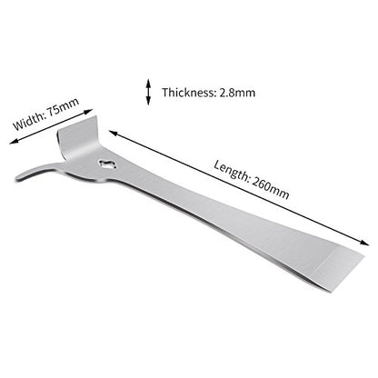KINGLAKE Beekeepers Polished Stainless Steel Hive Scraper Tool Beekeeping Equipment Tool Silver - color: Silver