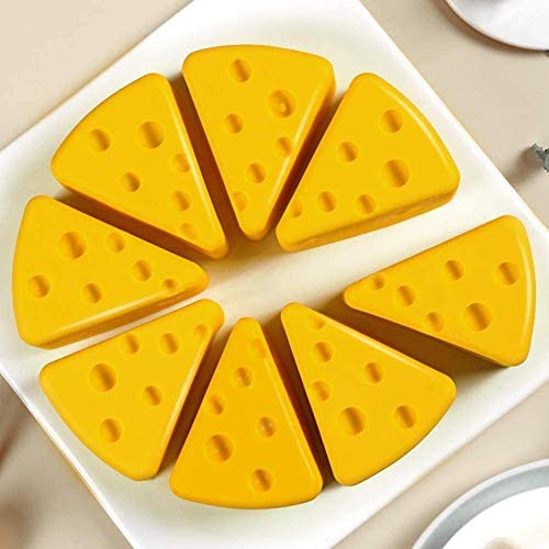 Cheese Shape Silicone Mold, Non-Stick Silicone Baking Mold for Ice Cube Tray Chocolate, Cake, Jelly, Mousse cake Pastry for Household Kitchen